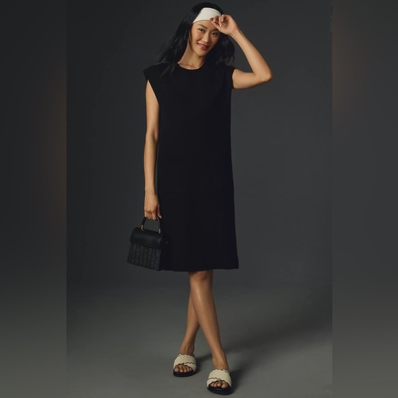 Anthropologie Dresses & Skirts - New Anthropologie Maeve Muscle Column Midi Dress Size Small Black